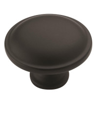 Allison Value 1-1/4 in (32 mm) Diameter Flat Black Cabinet Knob