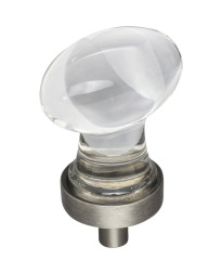 Harlow 1-1/4" Glass Cabinet Knob in Brushed Pewter