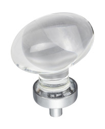 Harlow 1-5/8" Glass Cabinet Knob in Polished Chrome