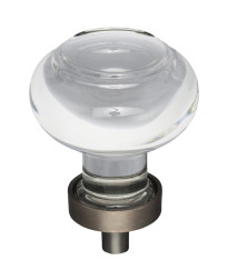 Harlow 1-7/16" Diameter Glass Cabinet Knob in Brushed Oil Rubbed Bronze
