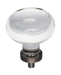 Harlow 1-3/4" Diameter Glass Cabinet Knob in Brushed Oil Rubbed Bronze