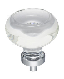 Harlow 1-3/4" Diameter Glass Cabinet Knob in Polished Chrome
