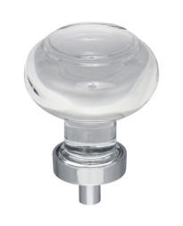 Harlow 1-7/16" Diameter Glass Cabinet Knob in Polished Chrome