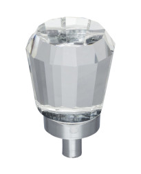 Harlow 1" Glass Cabinet Knob in Polished Chrome