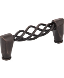 Zurich 3" Centers Twisted Iron Pull in Brushed Oil Rubbed Bronze