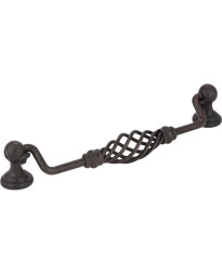 Zurich 6 1/4" Centers Twisted Iron Pull in Brushed Oil Rubbed Bronze