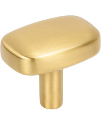 Loxley 1-1/2" Rectangle Knob in Brushed Gold