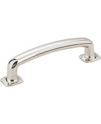 Belcastel 3 3/4" Centers Forged Look Flat Bottom Pull in Polished Nickel