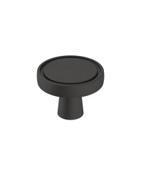 Destine 1-3/8 in (35 mm) Diameter Matte Black Cabinet Knob
