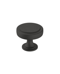 Exceed 1-1/2 in (38 mm) Diameter Matte Black Cabinet Knob
