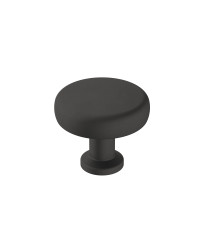 Factor 1-1/4 in (32 mm) Diameter Matte Black Cabinet Knob