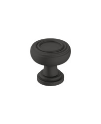 Ville 1-1/8 in (29 mm) Diameter Matte Black Cabinet Knob