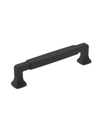 Stature 5-1/16 in (128 mm) Center-to-Center Matte Black Cabinet Pull
