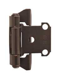 1/4 in (6 mm) Overlay Self-Closing, Partial Wrap Oil-Rubbed Bronze Hinge - 2 Pack