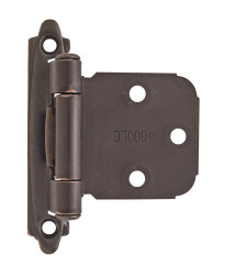 Variable Overlay Self-Closing, Face Mount Oil-Rubbed Bronze Hinge - 2 Pack