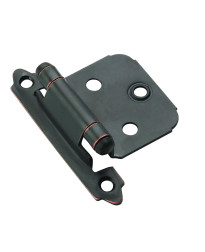 Variable Overlay Self-Closing, Face Mount Oil-Rubbed Bronze Hinge - 10 Pack