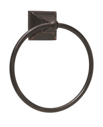 Markham 6-7/8 in (175 mm) Length Towel Ring in Oil-Rubbed Bronze