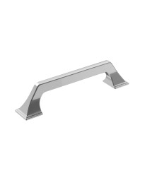 Exceed 5-1/16 in (128 mm) Center-to-Center Polished Chrome Cabinet Pull