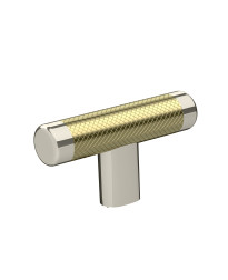 Esquire 2-5/8 in (67 mm) Length Polished Nickel/Golden Champagne Cabinet Knob