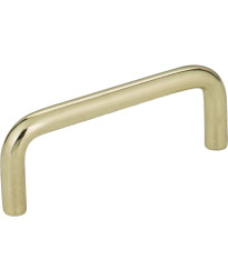 Torino 3" Centers Steel Wire Pull in Polished Brass