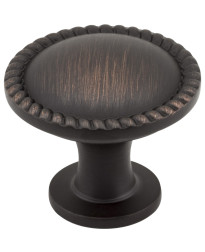 Lindos 1 1/4" Diameter Knob with Rope Trim in Brushed Oil Rubbed Bronze