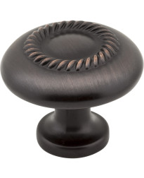 Cypress 1 1/4" Diameter Knob with Rope Detail in Brushed Oil Rubbed Bronze