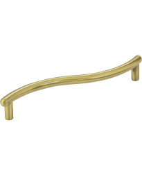 Capri 5" Centers Curved Pull in Brushed Brass