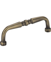Madison 3" Centers Turned Pull in Brushed Antique Brass