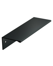 Edge Pull 3-3/4 in (96 mm) Center-to-Center Flat Black Cabinet Pull