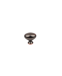Builder's Choice Oval Knob, Oil Rubbed Bronze with Highlights, 1 1/4 inch dia