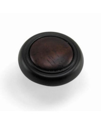 1 1/4-Inch First Family Knob-Oil Rubbed Bronze w/Cherry Insert