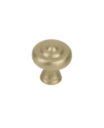 Glamour/Yukon Knob, Satin Brass, 1 1/2 inch