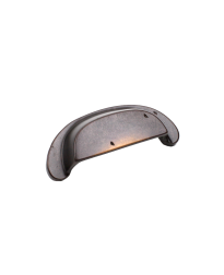 Whistler 3-1/2" cc Cast Bronze Cup Pull, Aged Bronze