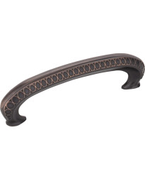 Symphony 3 3/4" Centers Art Deco Pull in Brushed Oil Rubbed Bronze