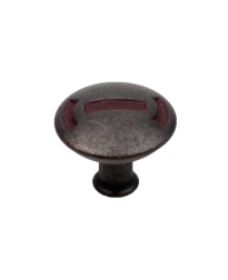 Medieval 1-3/16" Diameter Knob, Olde Iron Rust