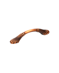 Orchid 3-3/4" (96mm) Pull, Brushed Antique Copper