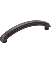 Calloway 4 1/2" Overall Length Stepped Rounded Cabinet Pull in Brushed Oil Rubbed Bronze