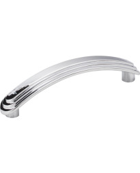 Calloway 4 1/2" Overall Length Stepped Rounded Cabinet Pull in Polished Chrome