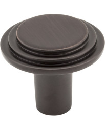 Calloway 1 1/4" Diameter Stepped Rounded Cabinet Knob in Brushed Oil Rubbed Bronze
