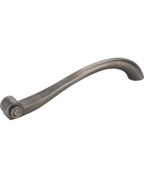 Duval 6 1/4" Centers Scroll Pull in Brushed Pewter