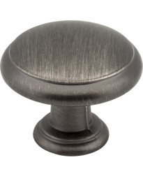 Gatsby 1 3/16" Round Knob in Brushed Pewter