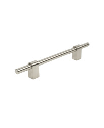 Aluminum pull, Satin Nickel, 5 1/16 inches (128mm) cc