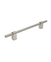 Aluminum pull, Satin Nickel, 6 5/16 inches (160mm) cc