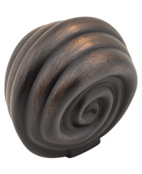 Lille 1 3/8" Palm Leaf Knob in Brushed Oil Rubbed Bronze