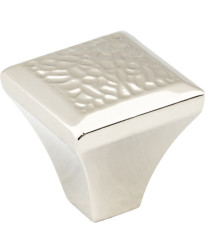 Solana 1 1/4" Hammered Texture Knob in Polished Nickel