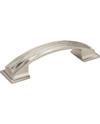 Aberdeen 96mm Centers Lined Cabinet Pull in Satin Nickel
