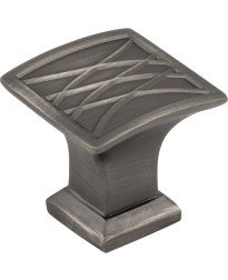Aberdeen 1-1/4" Lined Cabinet Knob in Brushed Pewter