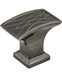 Aberdeen 1-1/2" Lined Cabinet Knob in Brushed Black Nickel