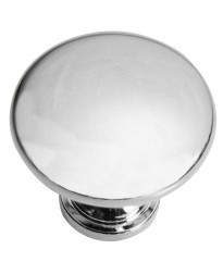 Hollow Steel Knob 1 3/8-Inch in Polished Chrome