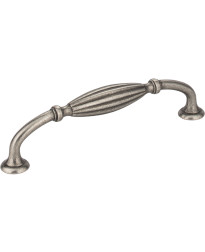 Glenmore 5" Centers Ribbed Cabinet Pull in Distressed Pewter